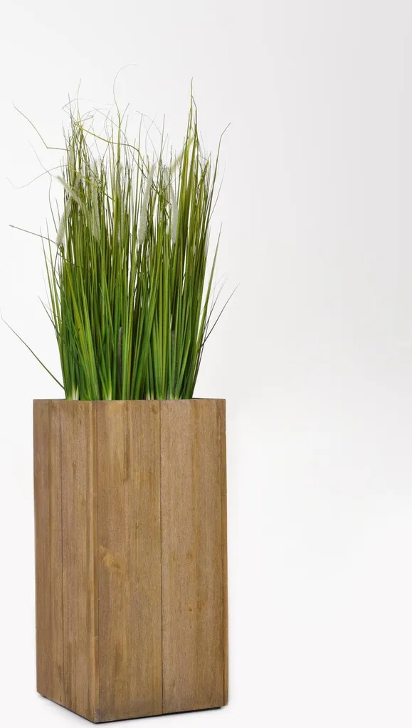 Bac à Plantes Stable et Robuste en Bois Brun pour Intérieur Moderne