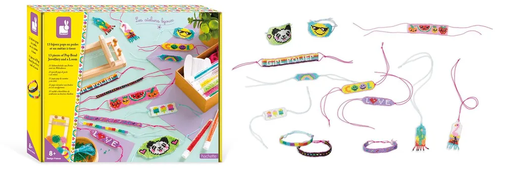 Loomset Bijoux Janod : Métier à Tisser en Bois et Perles Multicolores