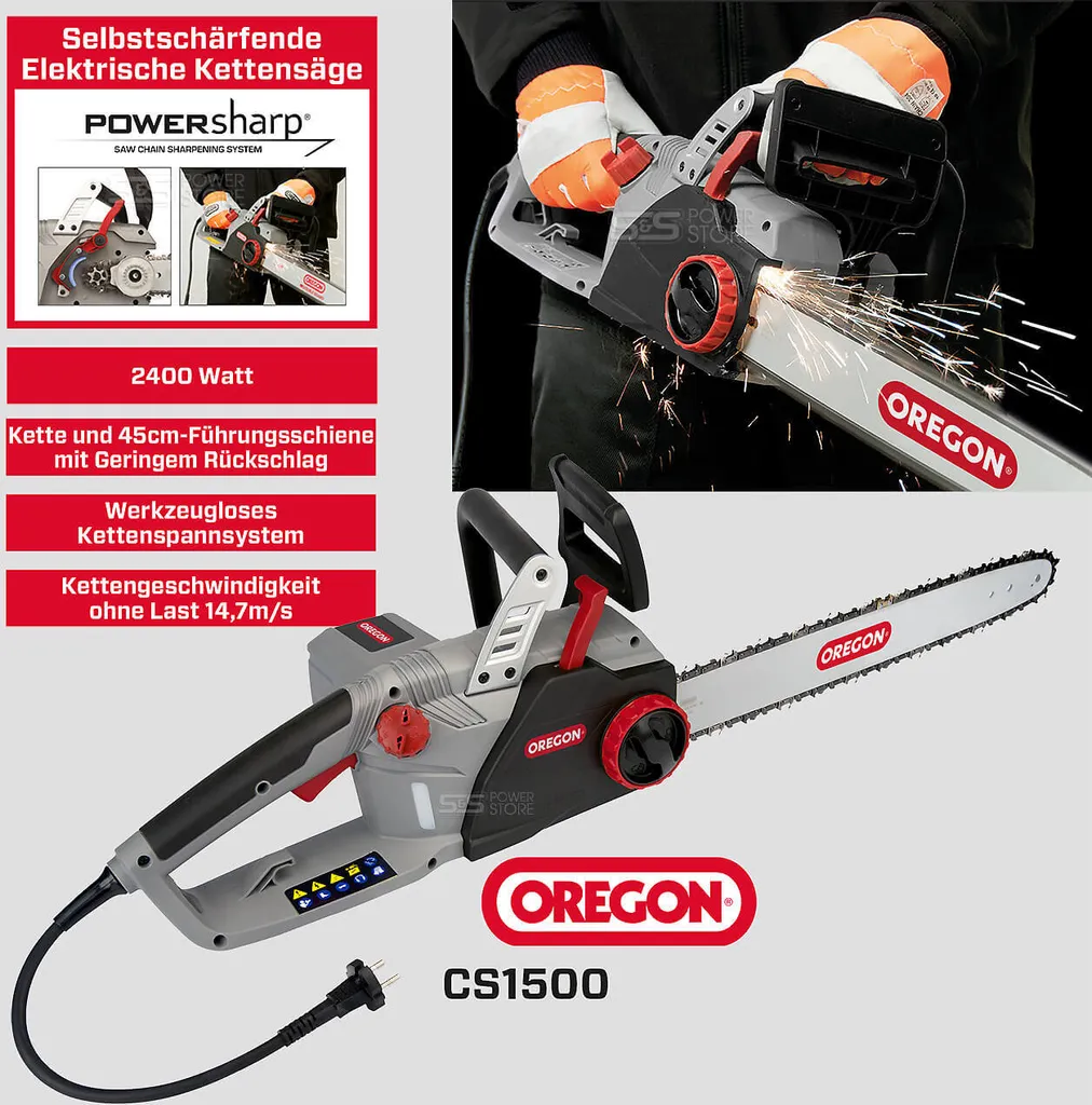 Tronçonneuse Oregon CS 1500 2400W : Finissez-en avec l'Affûtage Manuel