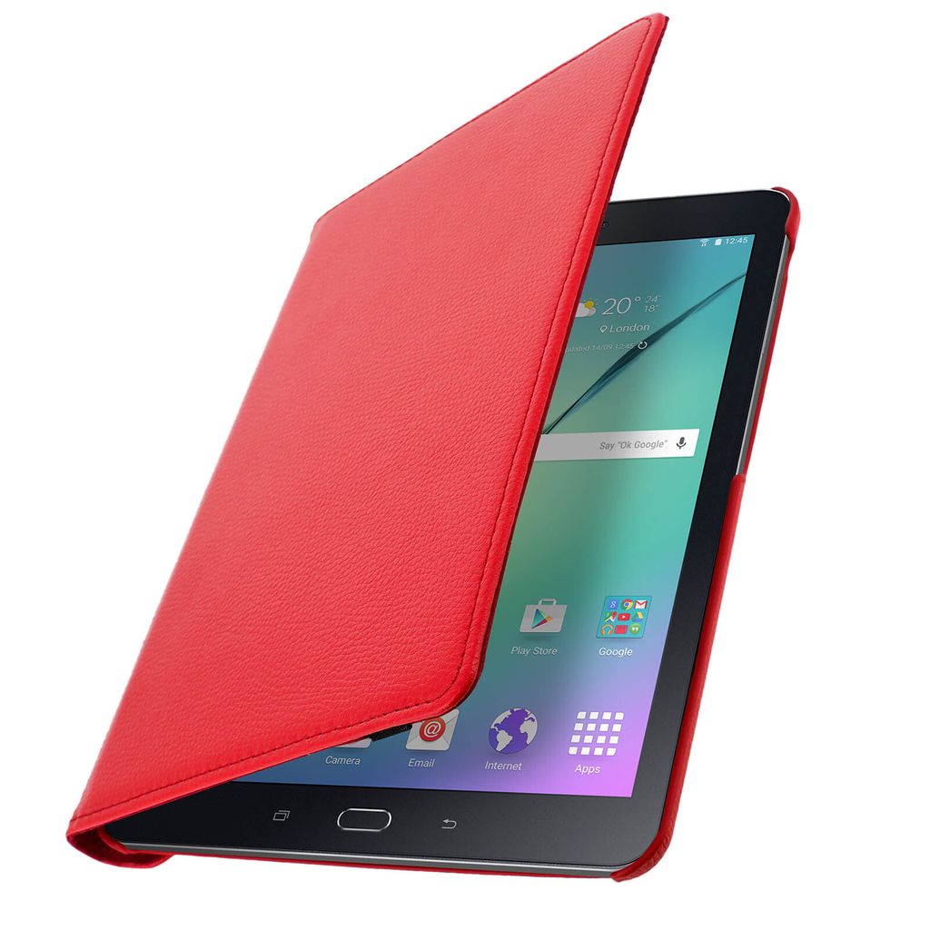 360° Klapphülle, Etui mit Standfunktion Samsung Galaxy Tab S2 9.7 – Rot