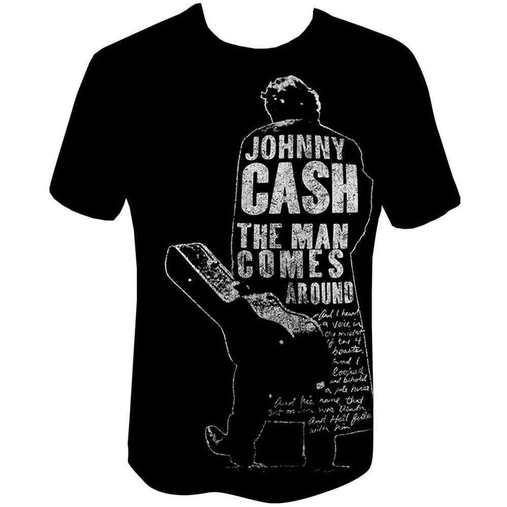 Johnny Cash Man Comes Around Black XL T-Shirt
