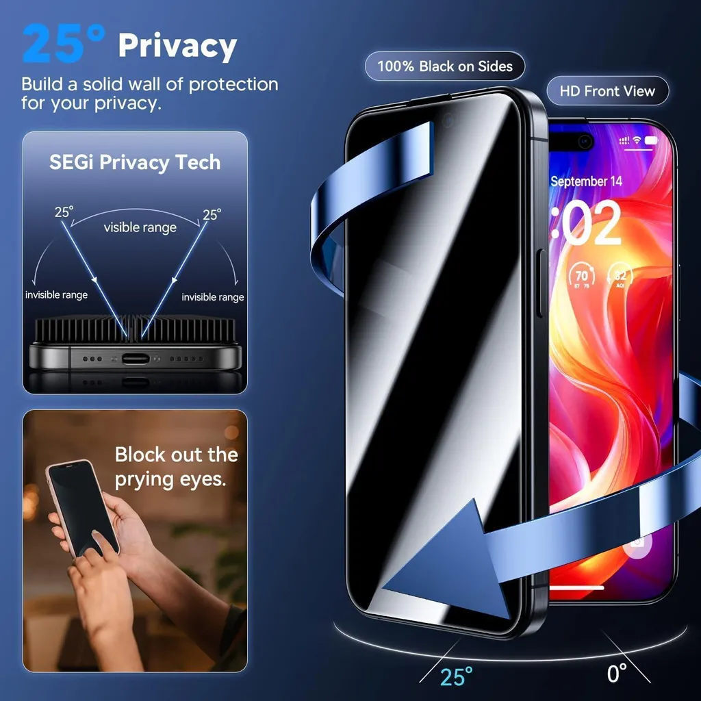 4 Pezzi Pellicola Vetro Temperato per Ulefone Note 16 Pro ... -...Pellicola Protettiva per Ulefone Note 16 Pro, 3 Pezzi Spellicola...: Pellicola Privacy