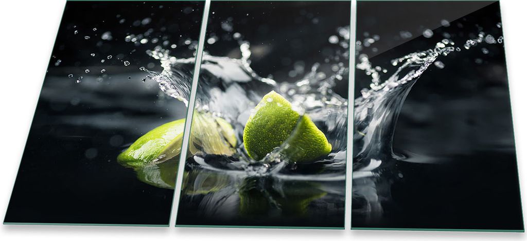 Herdabdeckplatte Abdeckung Glaskeramikfeld Abdeckplatte 3-Teilig 90x52 Lemon Grün Glas