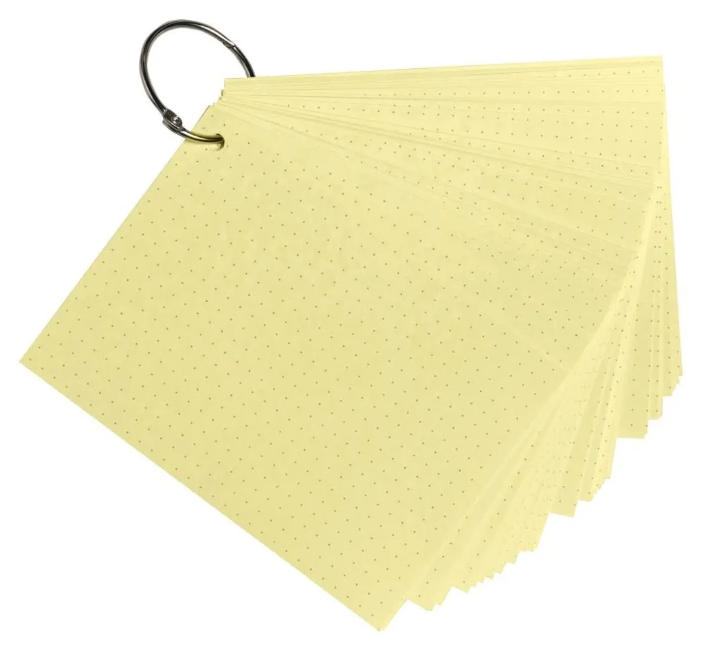 Ne perdez plus vos notes avec les fiches A6 à pois jaune visuelles