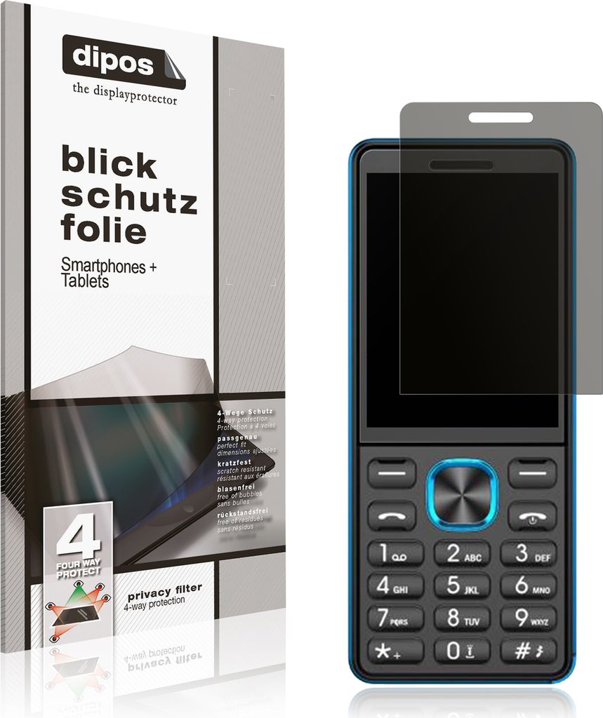 Blickschutzfolie für I Kall K444 New matt Schutzfolie Folie Display Schutz dipos