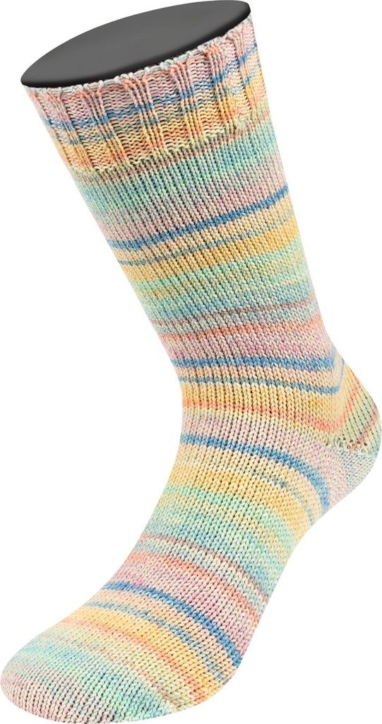 Lana Grossa - Meilenweit 100g Zucchero 6502 gelb, lachs, lichtgrau, zartblau, mint, flieder, blau