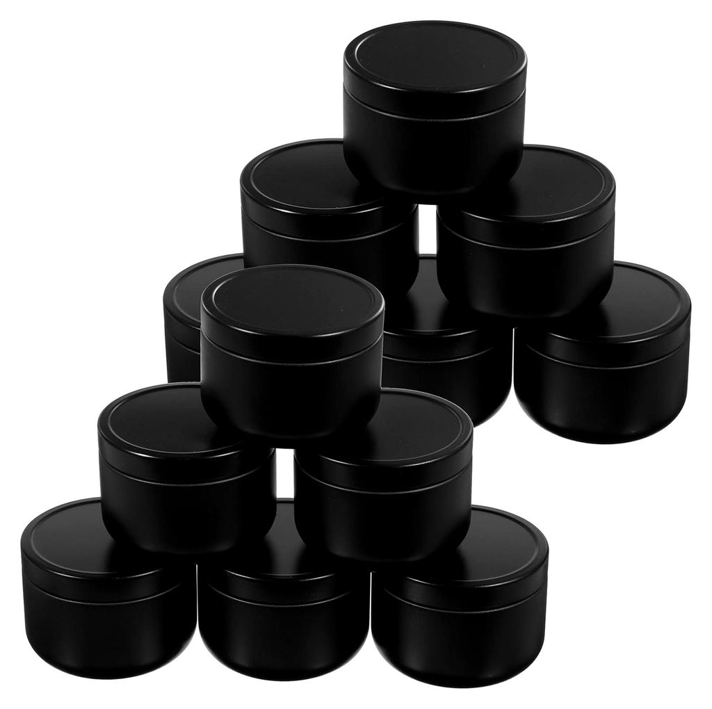 12 Stück Kerzendosen aus Weißblech 2oz mit Deckel für die Herstellung von Kerzen, robuste Behälter zur Aufbewahrung von Schmuck und Kosmetik, R...