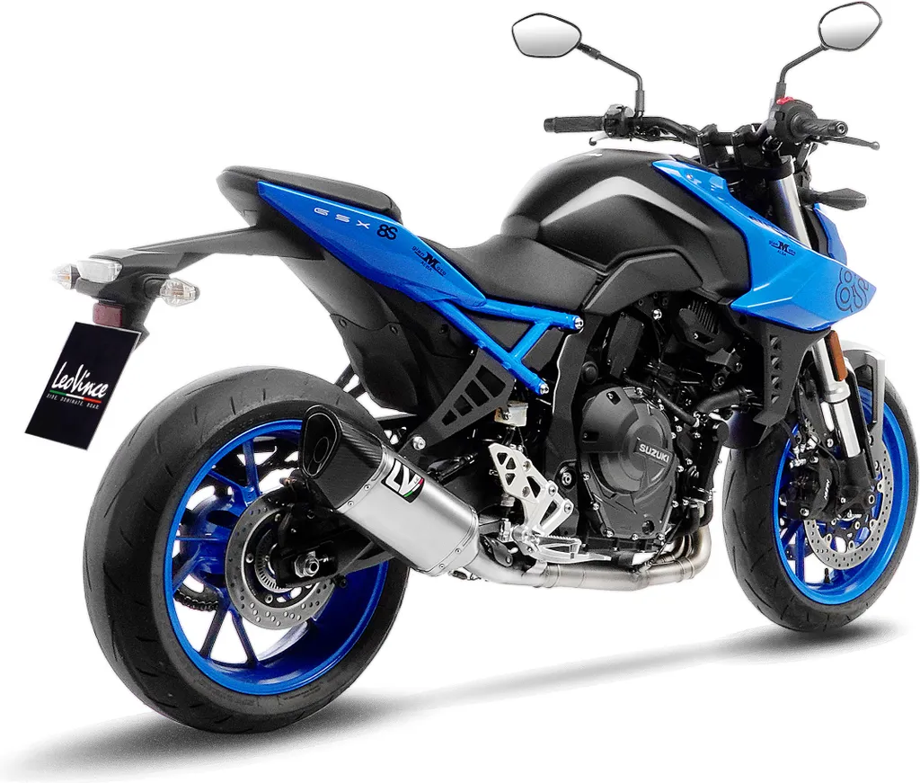 Support d'échappement LeoVince en inox noir pour Suzuki GSX-8R 2023-2024
