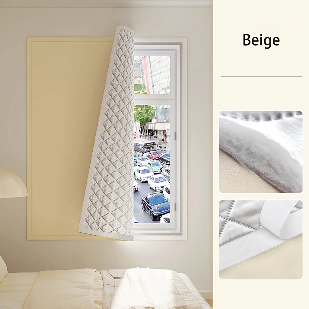 Tende Oscuranti Liveinu Con Velcro, Senza Fori, 100x200 Cm, Beige Con Rami, Per Camera Da Letto, Filtrano Il 90% Della Luce