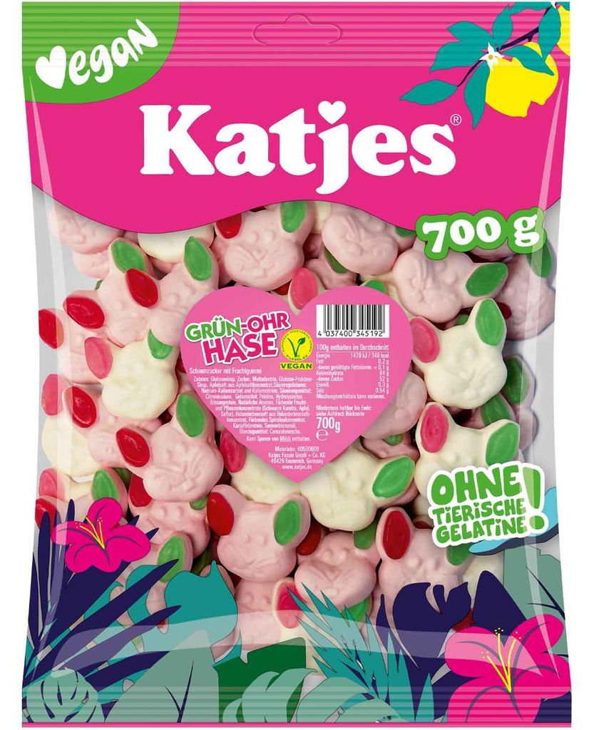 Katjes Grün-Ohr Hase 700g Produktbild 