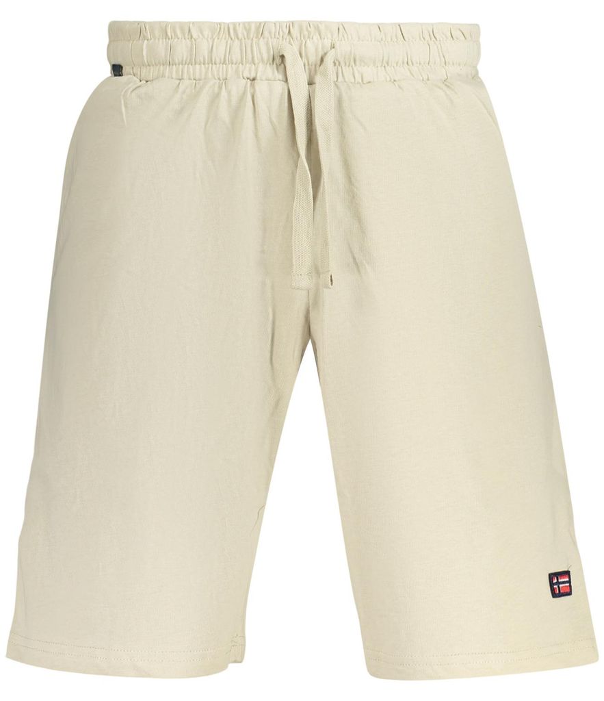 Beige Herren Bermuda-Shorts mit Kordelzug und Taschen - Norwegen 1963