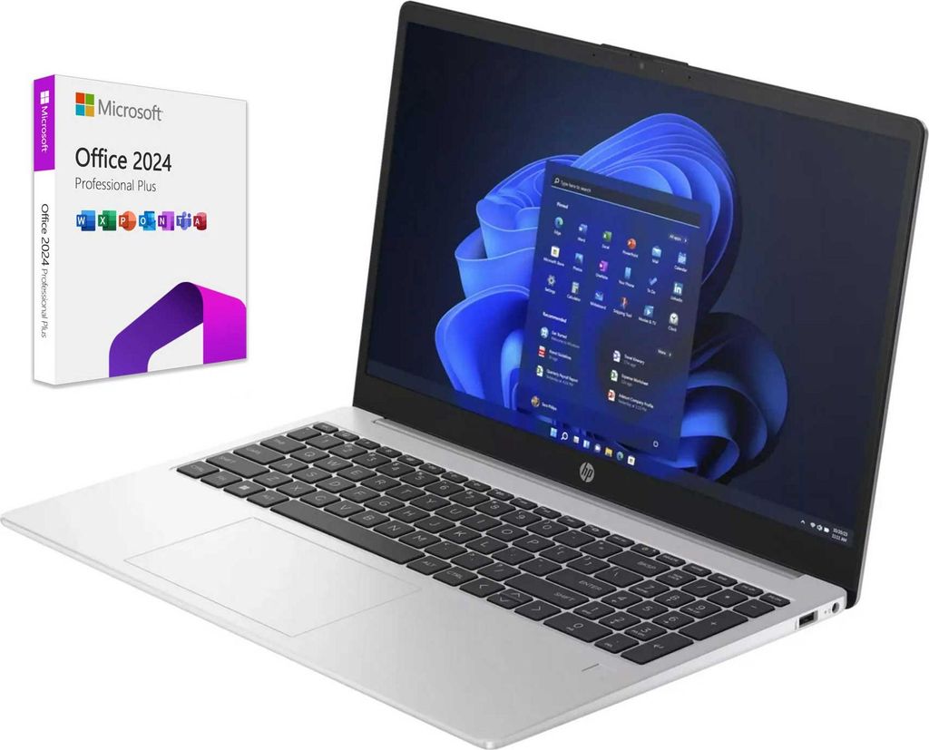 HP Laptop 15,6 Intel Core i3-1315U 6-Kern 16GB RAM 1TB SSD Intel UHD Office 24 Win11 Pro