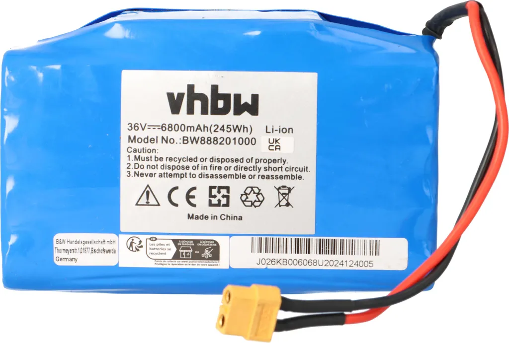 Batterie de Rechange 36V 6800mAh pour Hoverboard Razor Viron Bluewheel