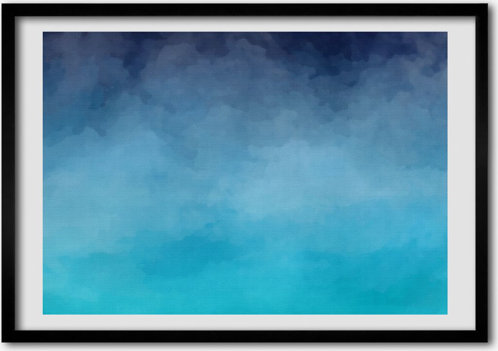 Bild - Bilder - Bilderrahmen - 70 cm x 50 cm - MDF-Rahmen, Wandkunst Rauch