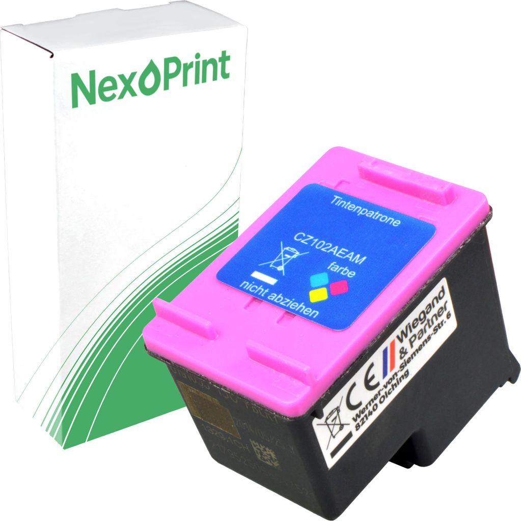 NexoPrint CZ102AE 650 CMY (Farbe) Druckerpatronen kompatibel zu HP DeskJet Ink Advantage 2516 DeskJet Ink Advantage 2520 hc DeskJet Ink Advantage 2...