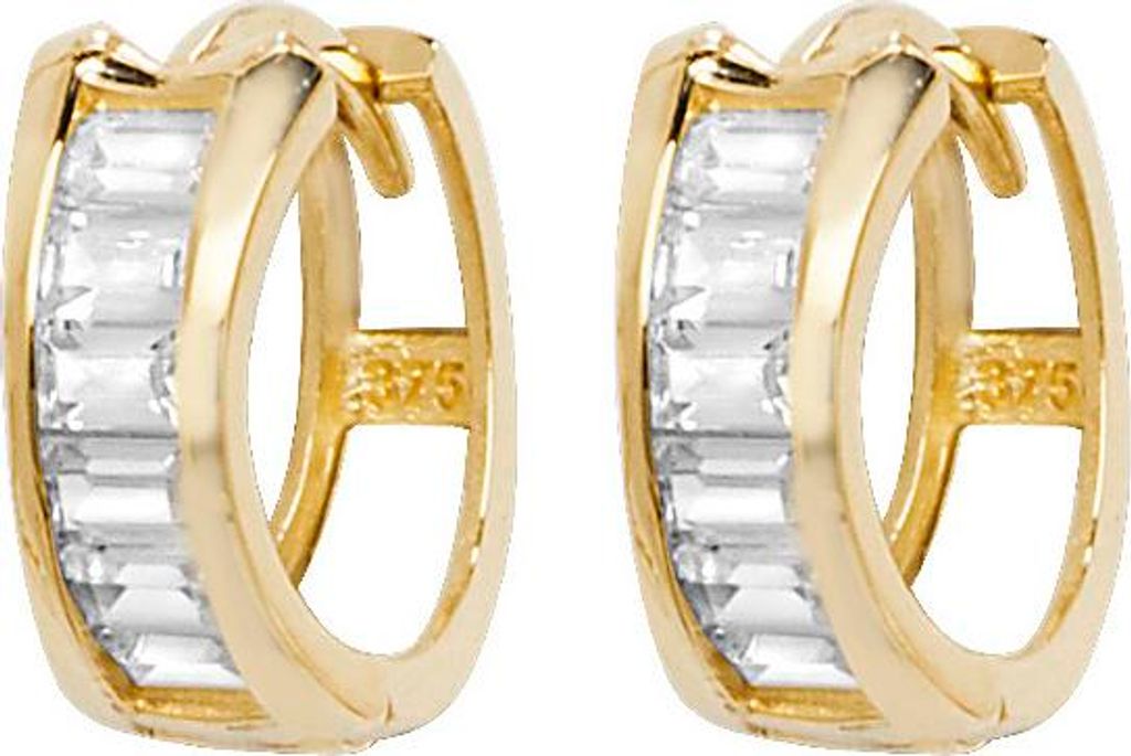 Atemberaubende 9 Karat (375) Gold Damen - Ohrklemme mit Produktbild 