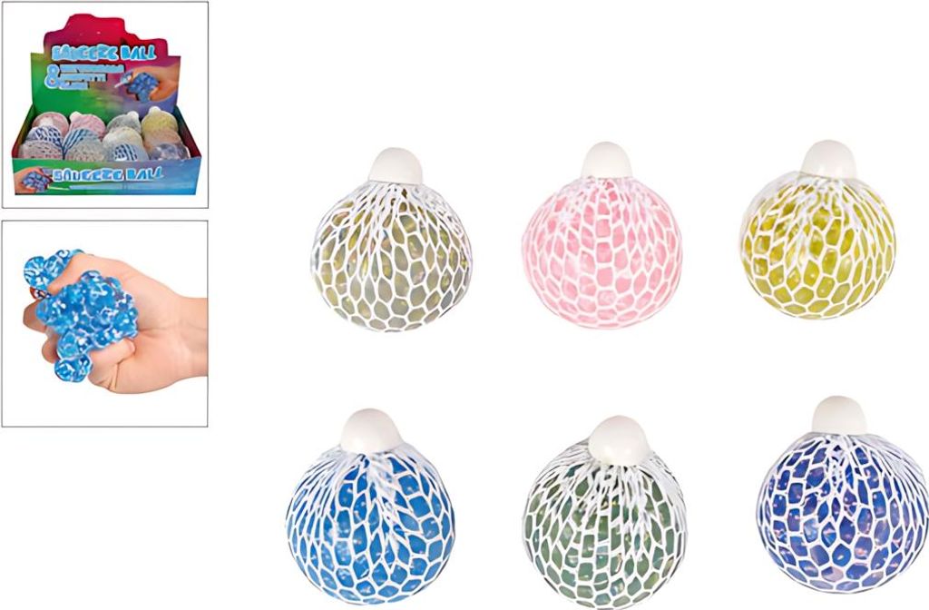 Quetschball Confetti 7cm 6fach sortiert, Van Manen Produktbild 