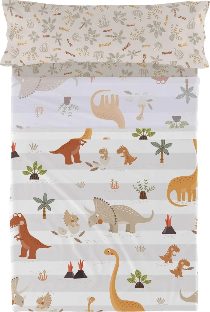 Literie pour chambre d'enfant HappyFriday Moshi Moshi Dino family 2 pcs