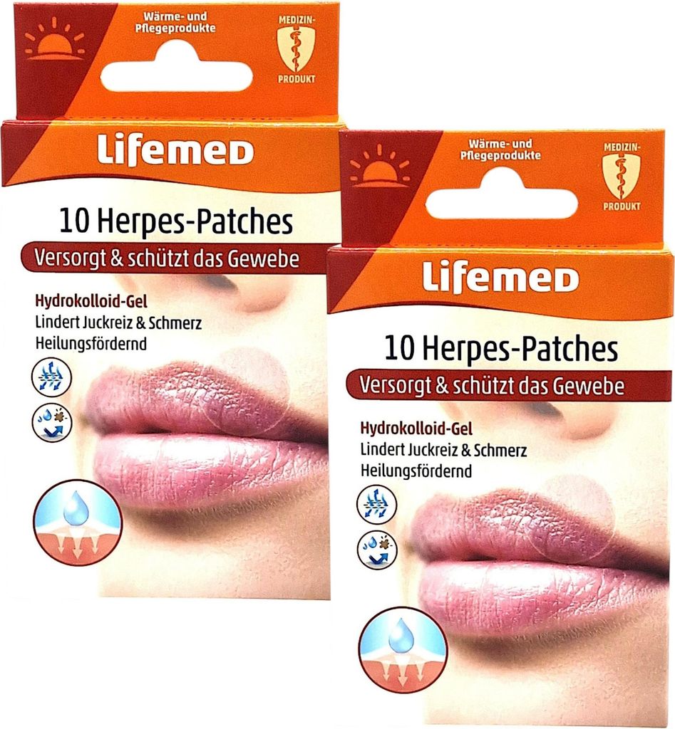 2x Lifemed Herpes Pads transparent 2x10 Stück Produktbild 