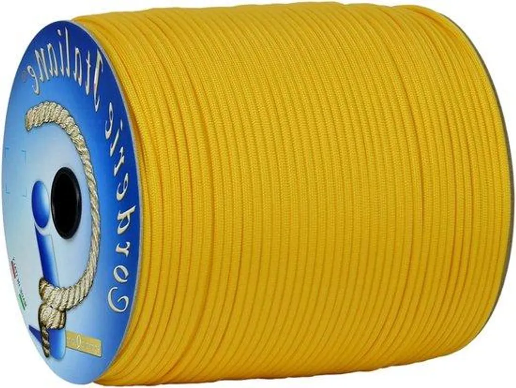 Paracorde jaune 4mm 100m - Finis les nœuds invisibles et les ruptures
