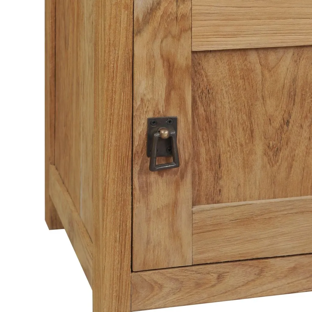Table de chevet compacte 40 cm en teck massif - Rangement pour chambre