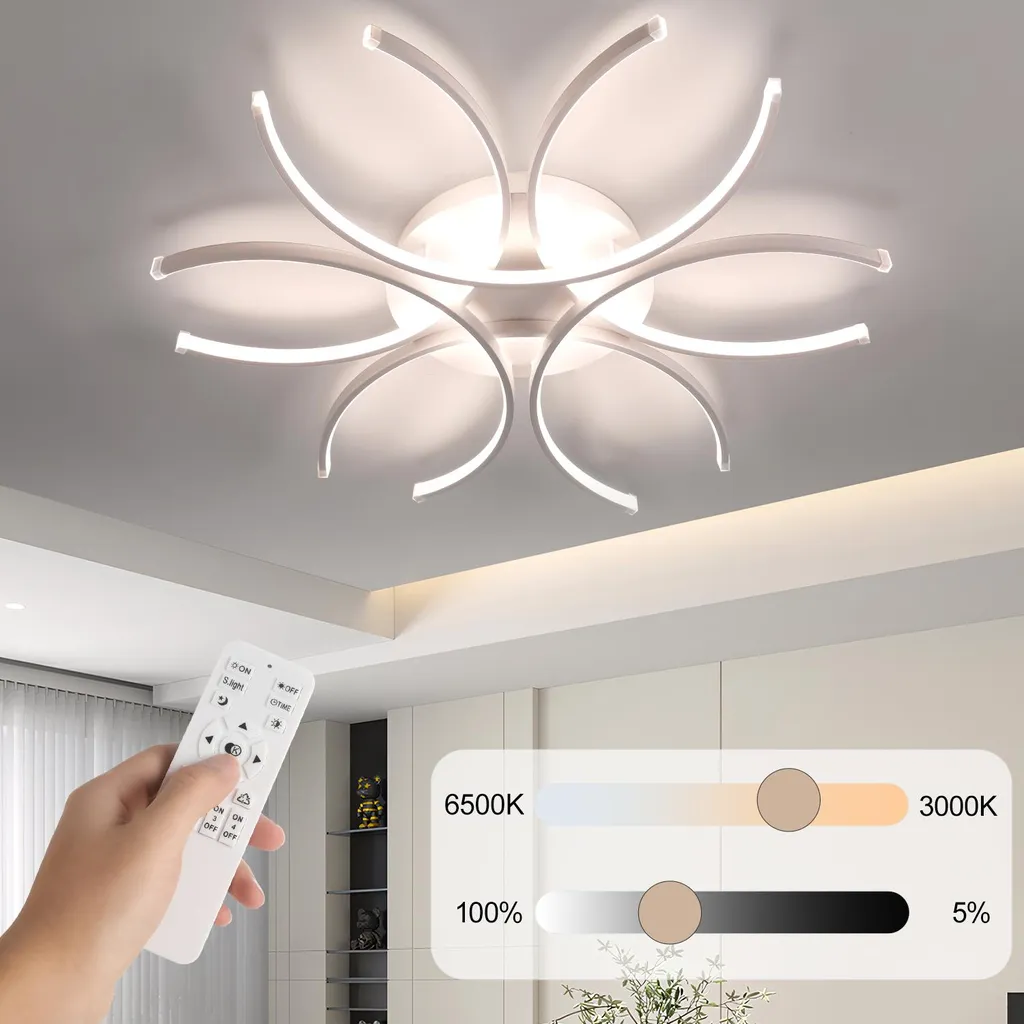Plafonnier LED Dimmable Blanc 80x80 cm avec Télécommande - Modèle XL83