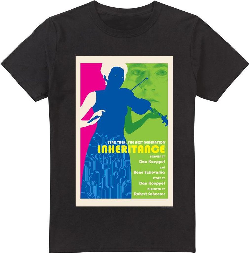 Star Trek - "The Next Generation Season 7 Episode 10" T-Shirt für Herren TV5471 (L) (Schwarz)