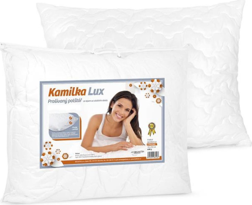 Baby-Kissen mit Steppung Kamilka LUX - 40x60 cm - Weiß