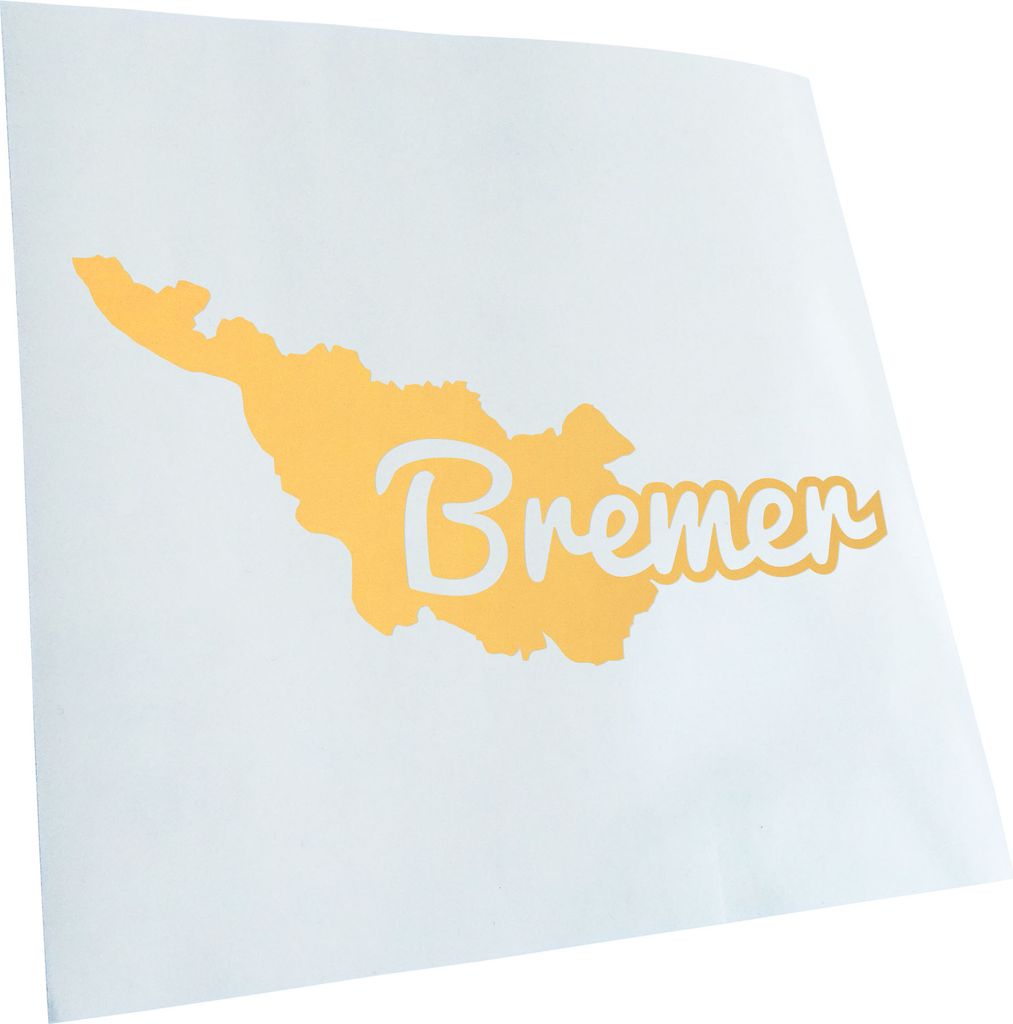 Kiwistar - Autoaufkleber - Bremen Bremer Herkunft - Creme - 24x12cm - Aufkleber für Auto, Laptop, Fahrrad, LKW, Motorrad mehrfarbig JDM Decal Racing