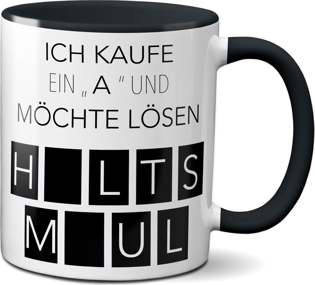 TassenKing Original - Tasse mit Spruch Ich kaufe ein A und Produktbild 