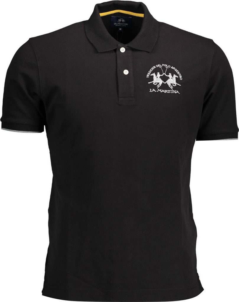 LA MARTINA Eleganz Polo Schwarz Regular Fit : Größe - M Größe: M