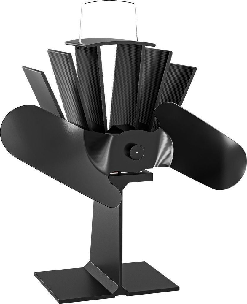 Wiltec Ventilateur de poêle à bois – 2 Pales – 1100 tr/min Image du produit 