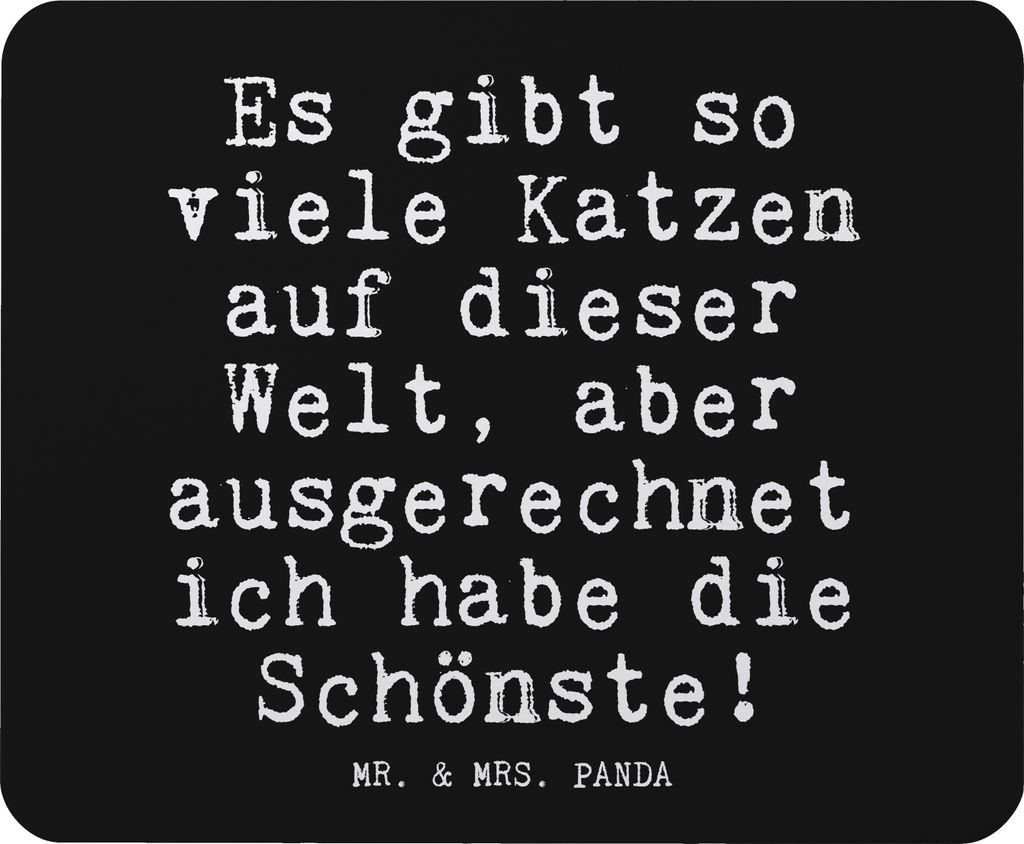 Mr. & Mrs. Panda Mouse Pad Es gibt so viele... - Schwarz - Geschenk, Glizer Spruch Sprüche Weisheiten Zitate Lustig Weisheit Worte, computermatte,...