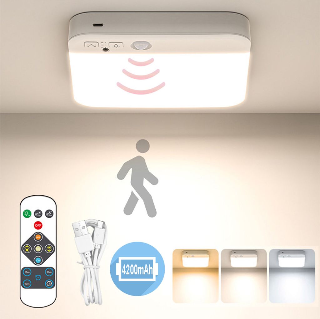 Deckenlampe Akku Bewegungsmelder Innen,LED Deckenleuchte Produktbild 