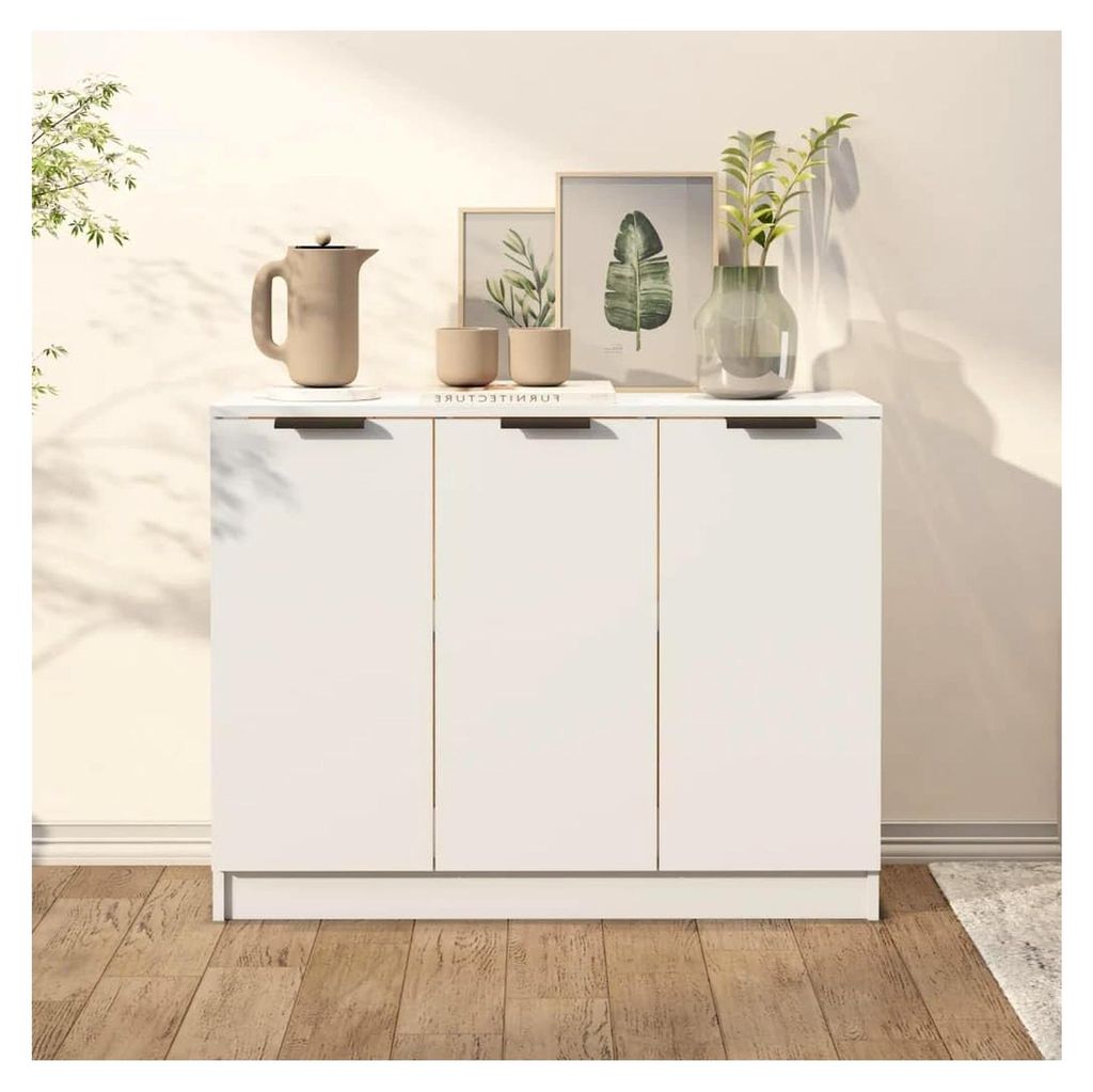 Sideboard Kommode Anrichte Beistellschrank Mehrzweckschrank Standschrank Wohnzimmer Weiß 90,5x30x70cm Holzwerkstoff