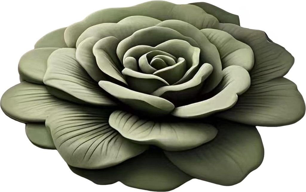 Bodenmatte aus Plüsch mit Blumenmuster, rutschfest, saugfähig, Kieselgur-Teppich, 3D-visueller Bodenteppich in Blumenform für Wohnzimmer, Schlaf...