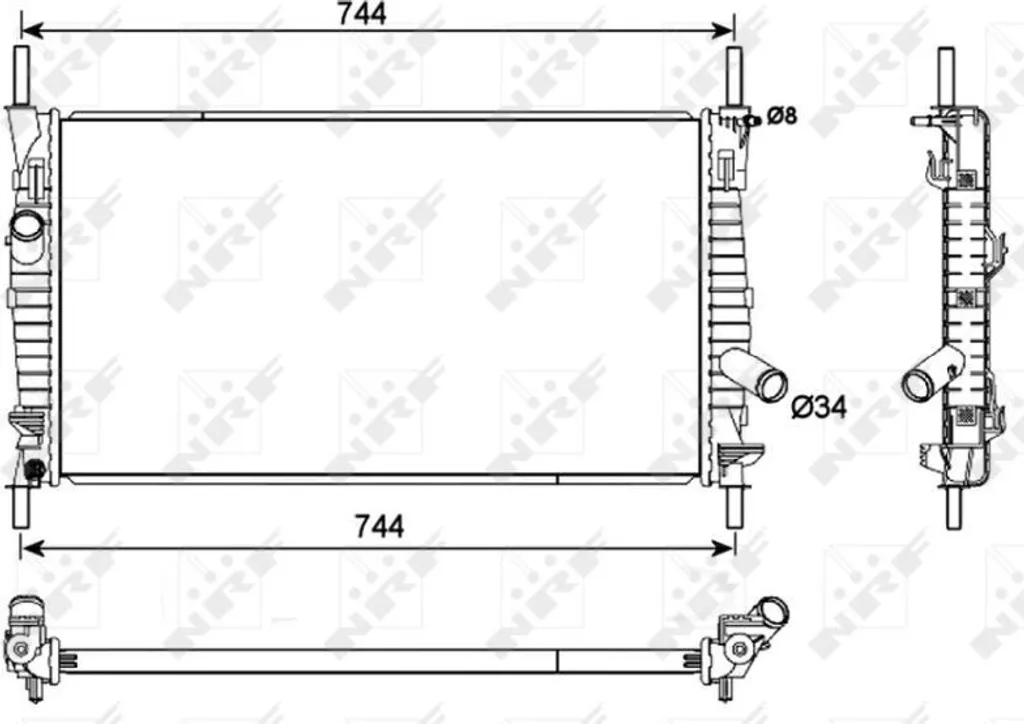 Radiateur de refroidissement moteur pour Transit pour longs trajets