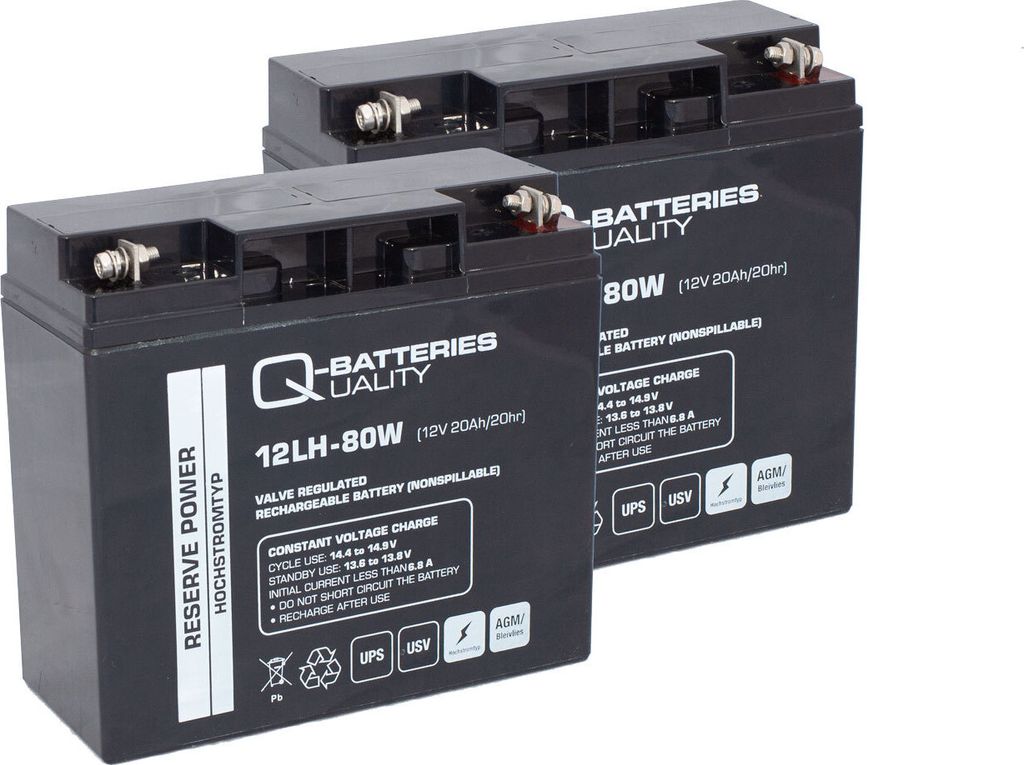 Ersatzakku für RBC7 RBC 7 Hochstrom AGM Batterie 12V 20Ah (2Akkus)