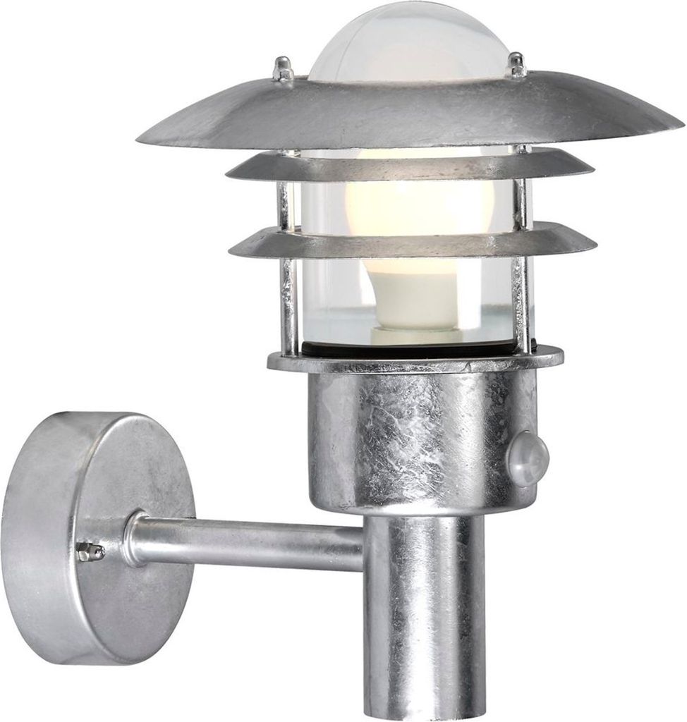 Nordlux Außen-Sensorwandleuchte Lønstrup 22, zink, IP44, Produktbild 