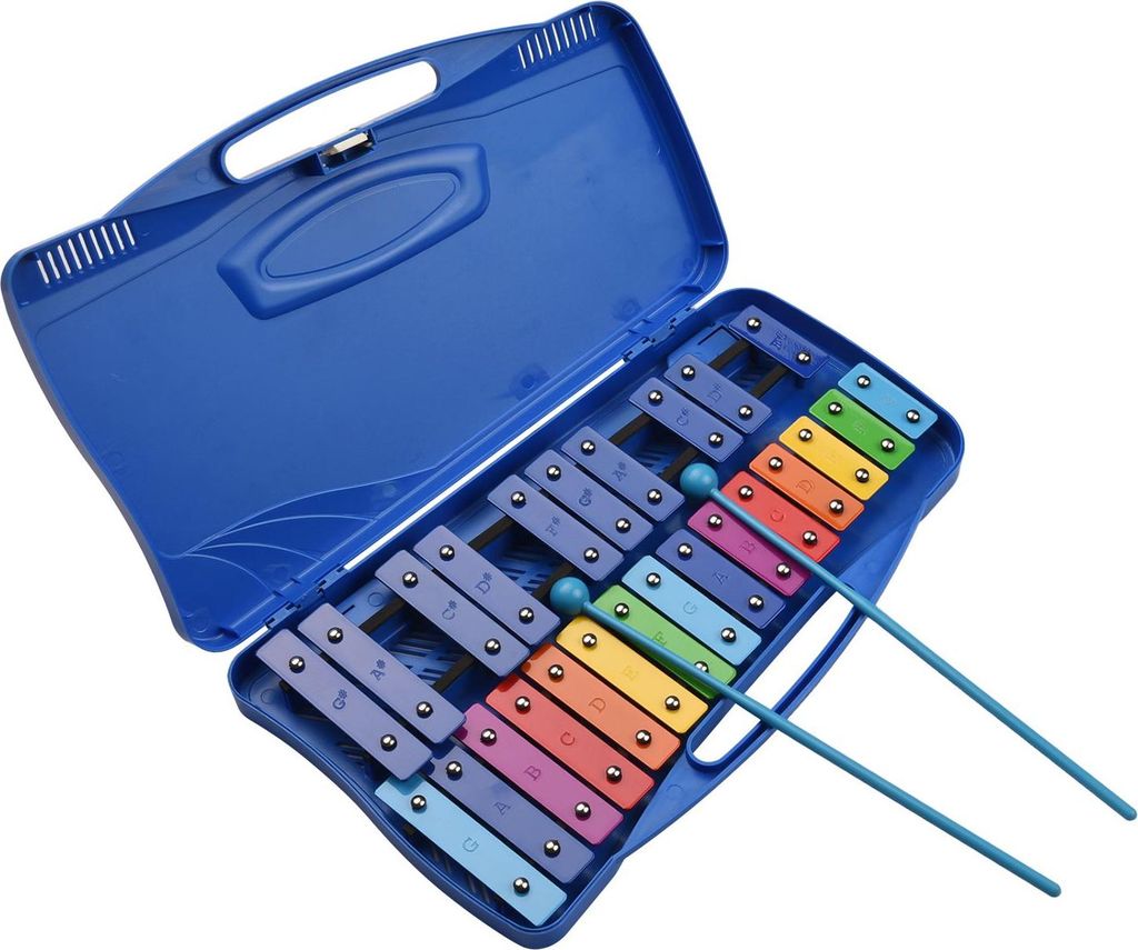 25 Noten Glockenspiel Xylophon Hand Klopfen Xylophon Percussion Rhythmus musikalische pädagogische Instrument Spielzeug mit Fall 2 Mallets für Ba...