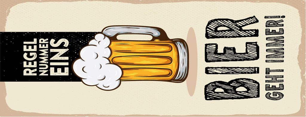 vianmo Blechschild 27x10 cm Regel Nummer eins Bier geht immer