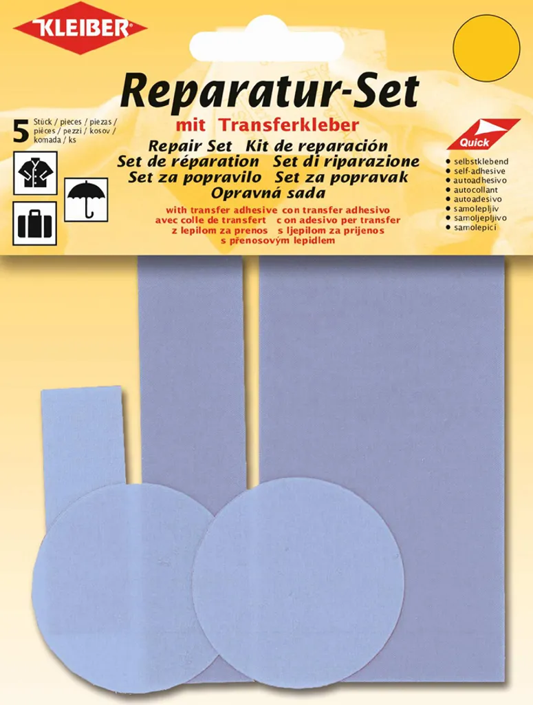 Patchs de réparation autocollants lilas kit complet pour mercerie DIY