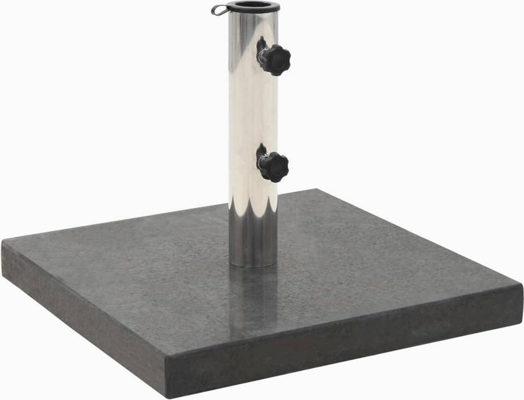 Ankonbej Sonnenschirmständer Granit 28,5 kg Quadratisch Schwarz