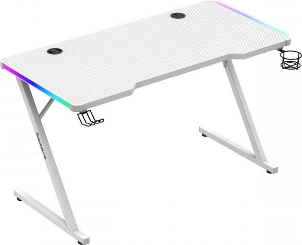 Huzaro Hero 2.5 White RGB gaming desk Immagine del prodotto 