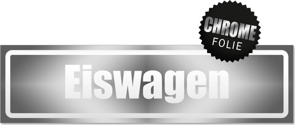Eiswagen invertiert Magnetschild Schild magnetisch