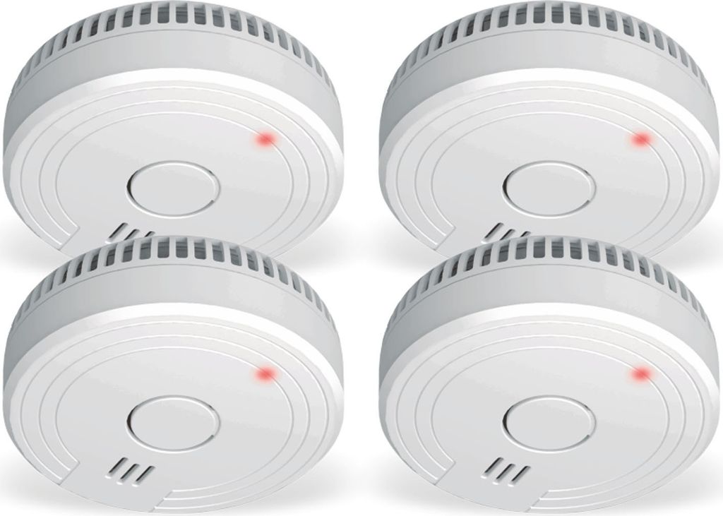 set di 4 rilevatori ottici di fumo ELRO DIN 14604 con Immagine del prodotto 