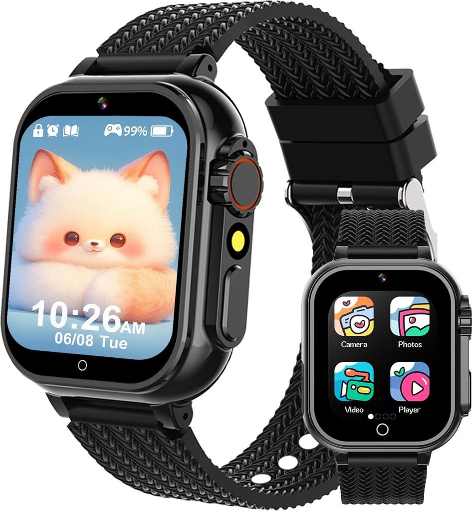 MOONKIDS Kinder Smartwatch ab 6 Jahren Learn & Fitnessuhr mit 36 Spielen Schrittzähler MP3 Player 500 mAh Akku robuste Uhr für Jungen & Mädchen