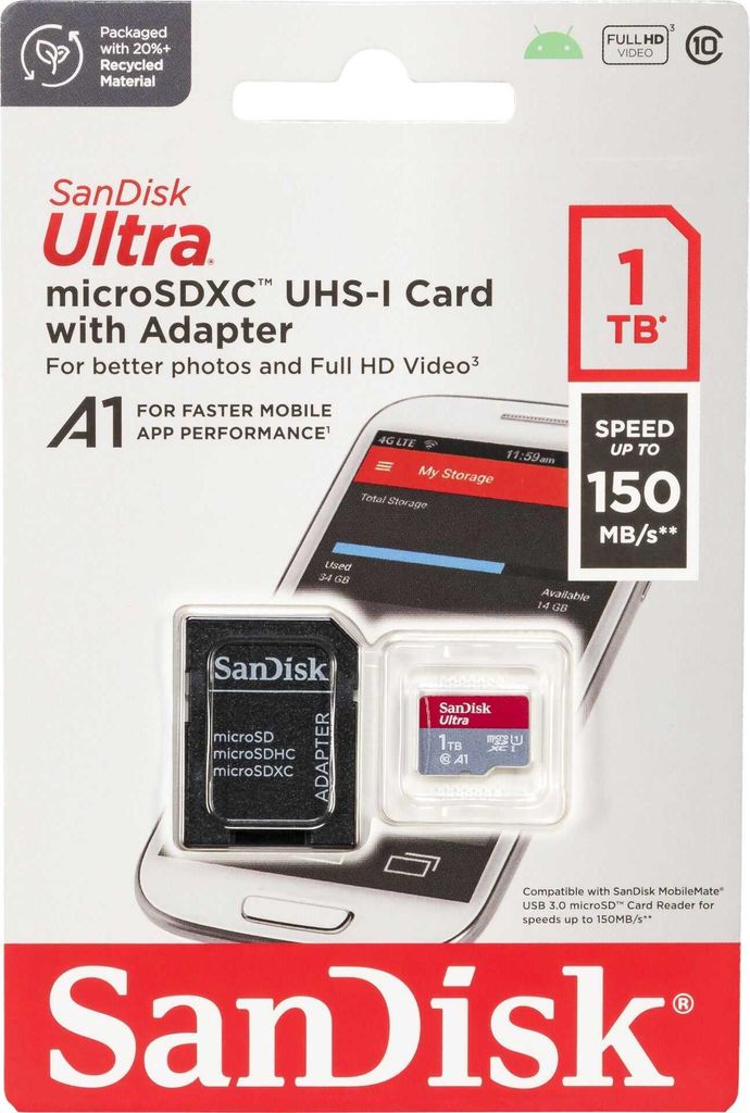 SanDisk Ultra microSDXC A1   1TB 150MB/s Produktbild 
