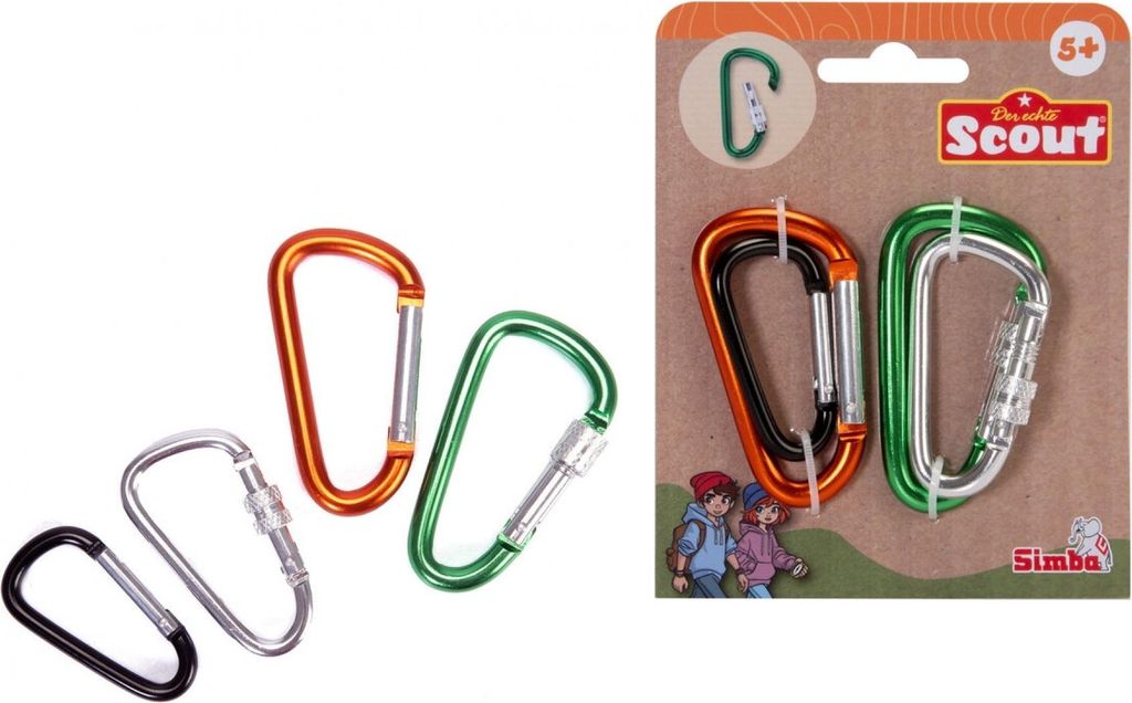 Simba Dickie Scout Metallkarabiner 4 Stück Immagine del prodotto 