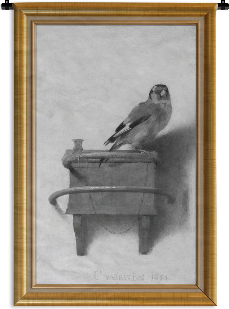 MuchoWow Wandteppich Wandbehang Der Stieglitz - Maler - Liste - Gold 120x180 cm Tapisserie Dekoration Wandtuch - Schlafzimmer - Dekorationen für...